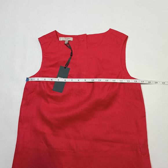 Hobbs London Shirt Womens US 2 Rouge Pink Malindi Linen Sleeveless Back Button - Picture 9 of 15